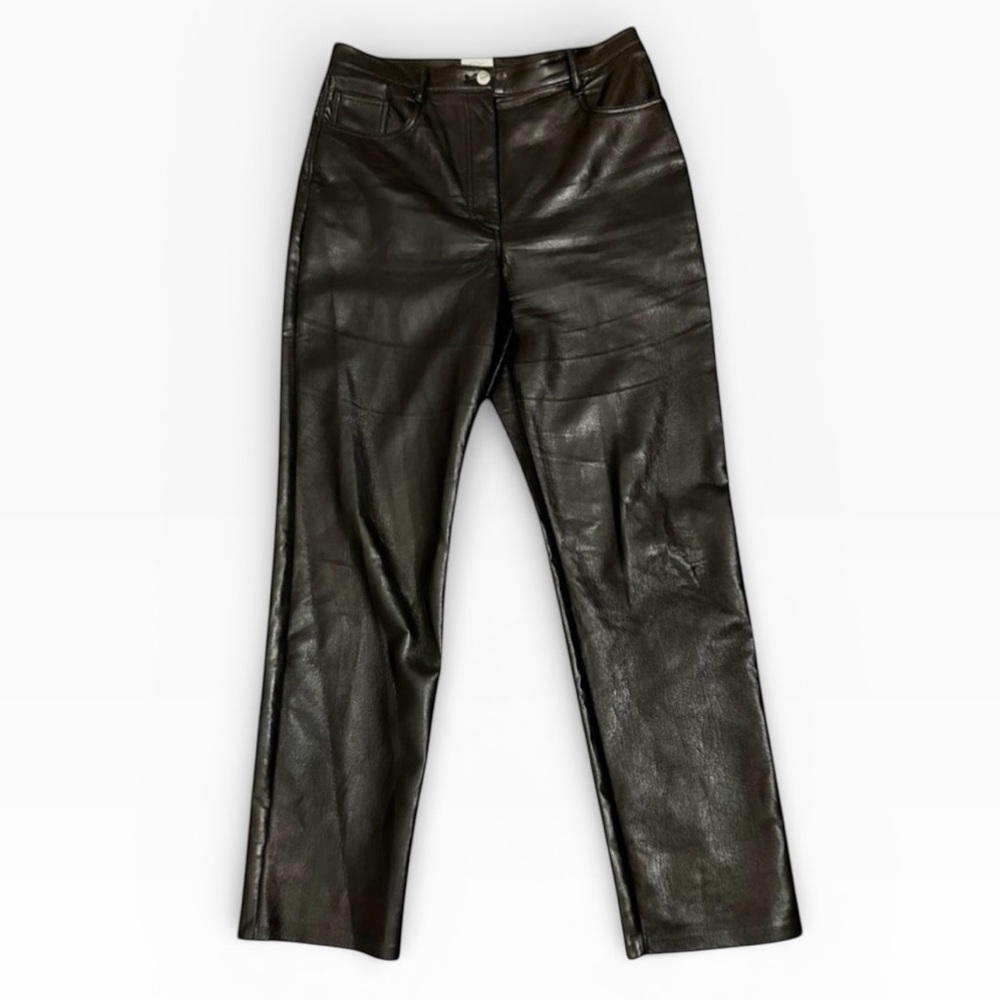 Aritzia Wilfred Melina Vegan Leather High Rise  Pants Size 10